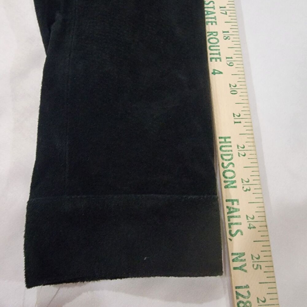 Jones Sport Black Suede Leather Jacket Womens Large Y2K New Bomber Classic - Picture 11 of 16